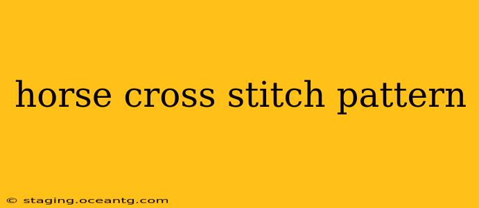 horse cross stitch pattern