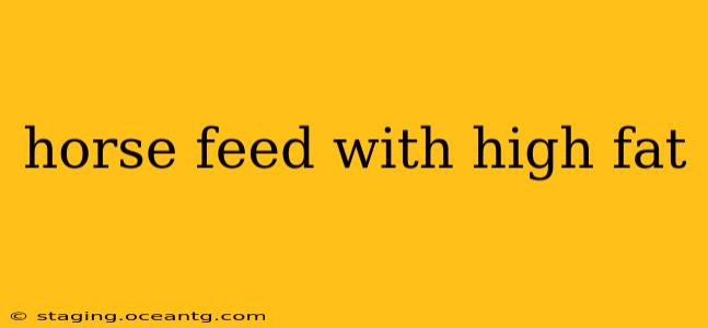 horse feed with high fat