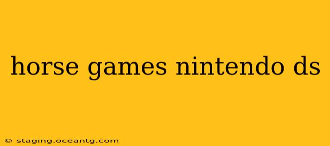 horse games nintendo ds
