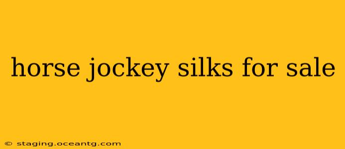horse jockey silks for sale