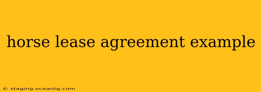 horse lease agreement example