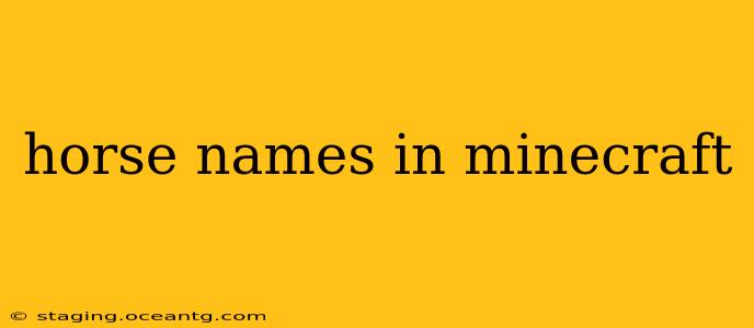 horse names in minecraft