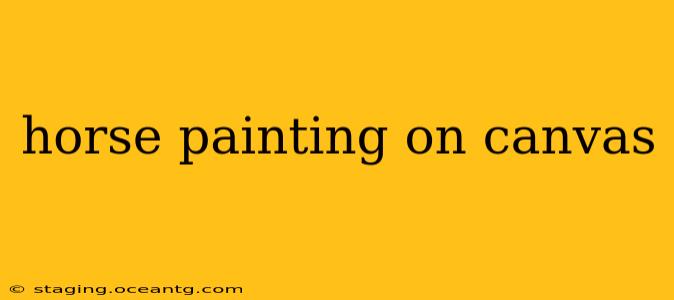 horse painting on canvas