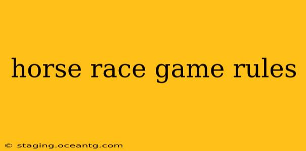 horse race game rules