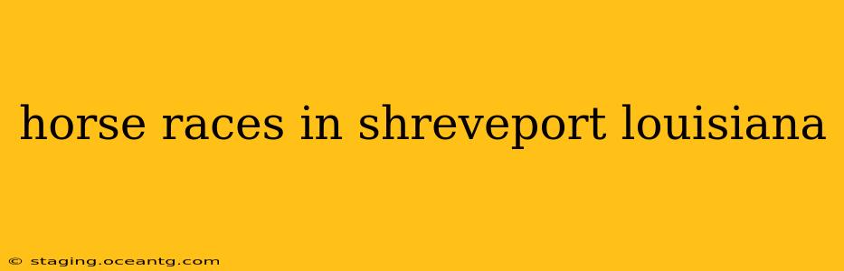 horse races in shreveport louisiana