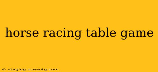 horse racing table game