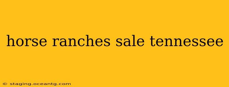horse ranches sale tennessee