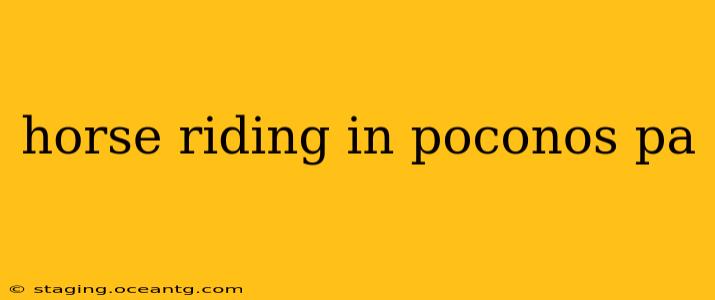 horse riding in poconos pa
