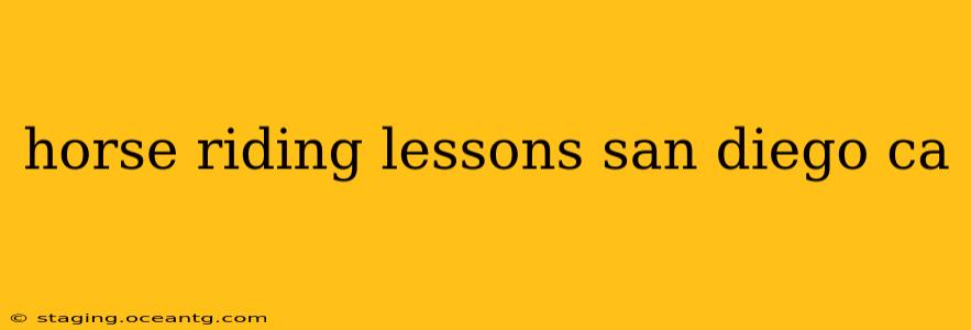 horse riding lessons san diego ca