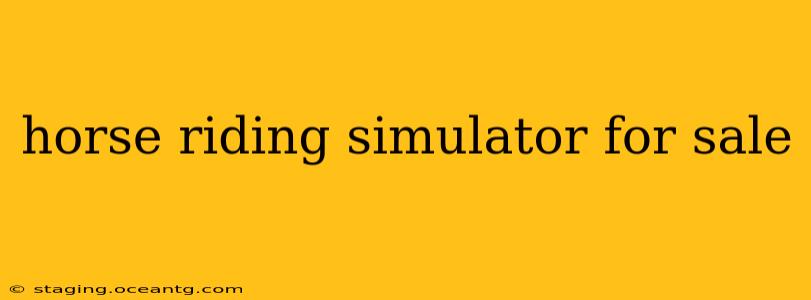 horse riding simulator for sale