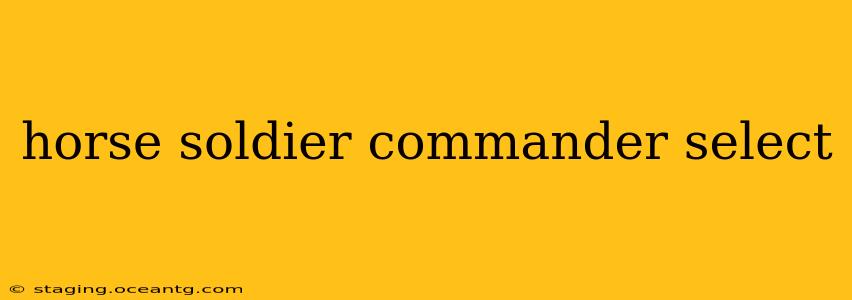 horse soldier commander select