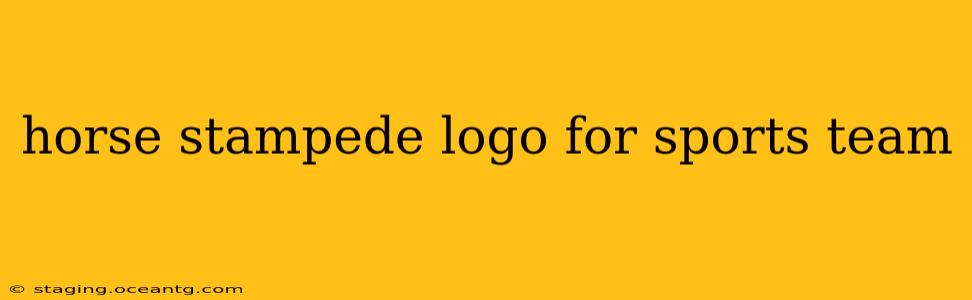 horse stampede logo for sports team