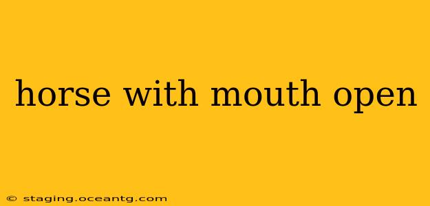 horse with mouth open
