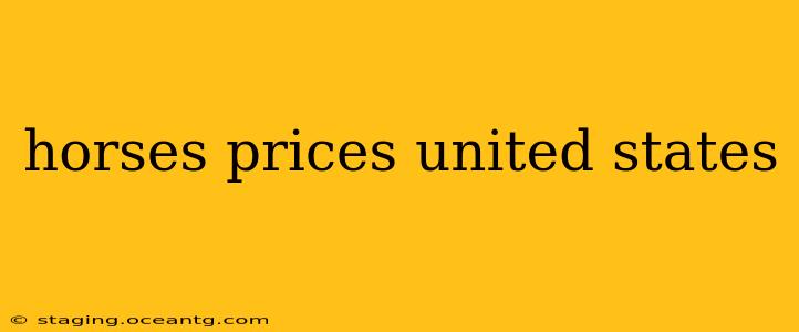 horses prices united states