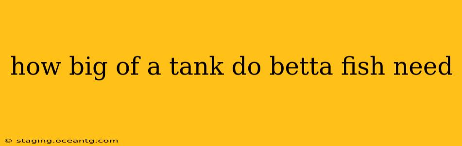 how big of a tank do betta fish need