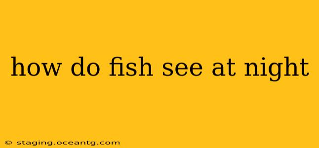 how do fish see at night