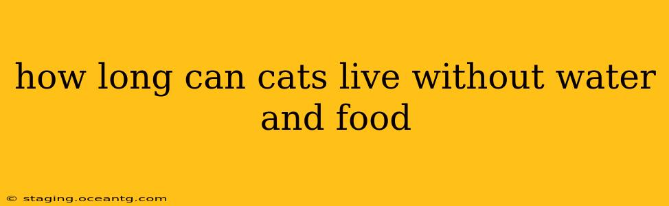 how long can cats live without water and food