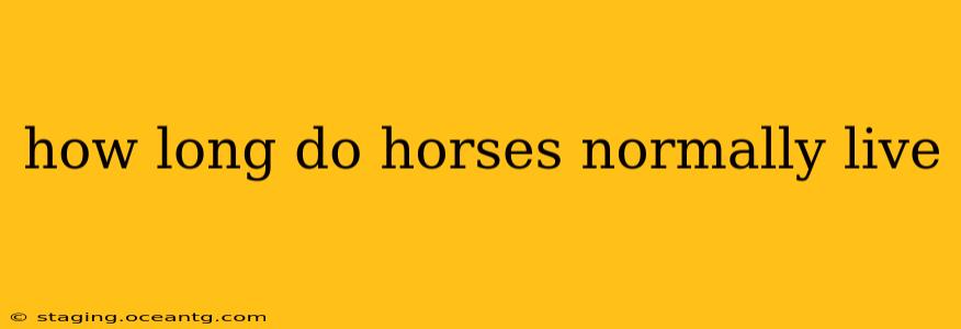 how long do horses normally live