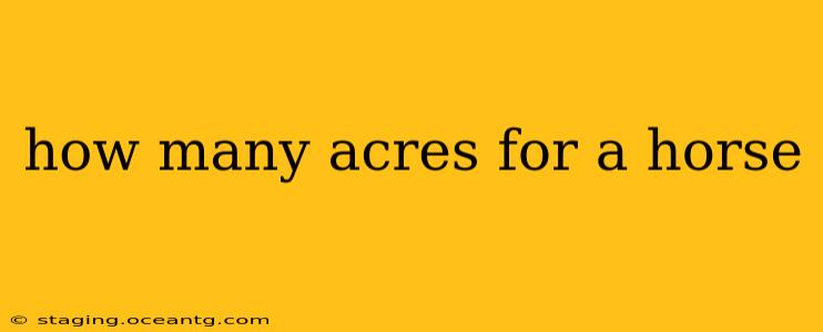 how many acres for a horse