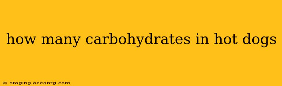 how many carbohydrates in hot dogs