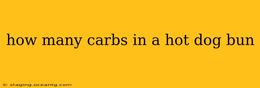 how many carbs in a hot dog bun