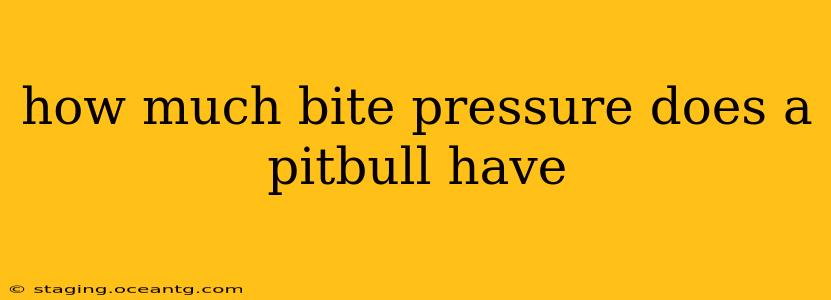 how much bite pressure does a pitbull have