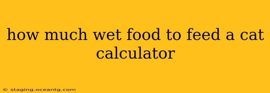 how much wet food to feed a cat calculator