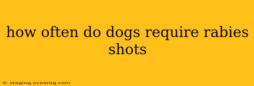 how often do dogs require rabies shots