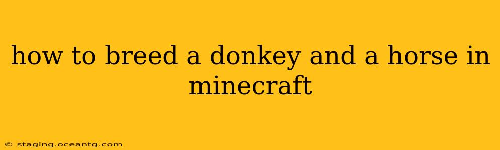 how to breed a donkey and a horse in minecraft
