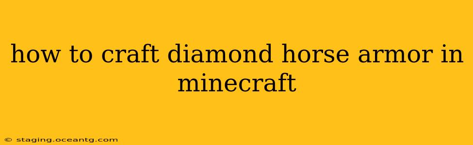 how to craft diamond horse armor in minecraft