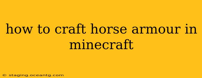 how to craft horse armour in minecraft