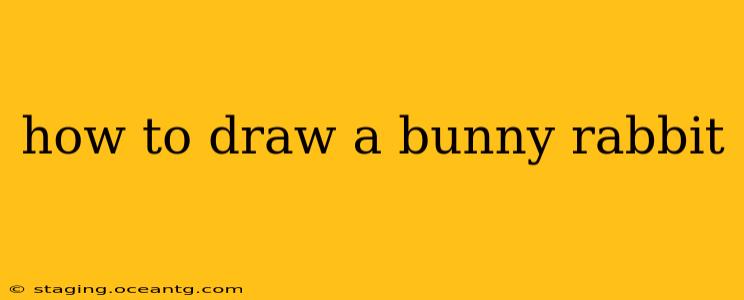how to draw a bunny rabbit