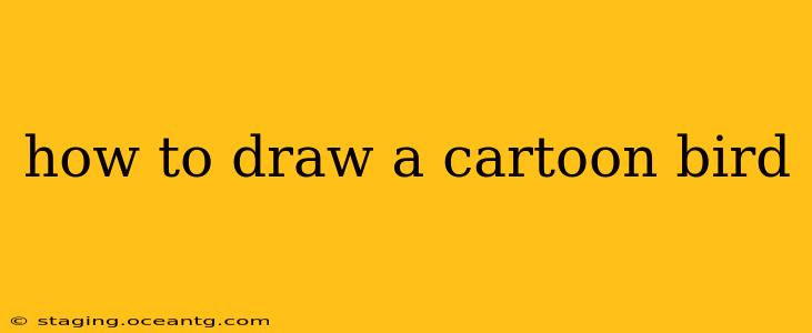 how to draw a cartoon bird