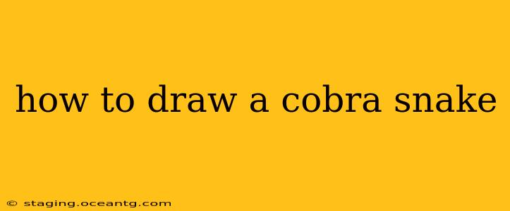 how to draw a cobra snake