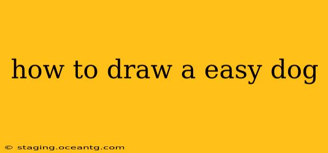 how to draw a easy dog