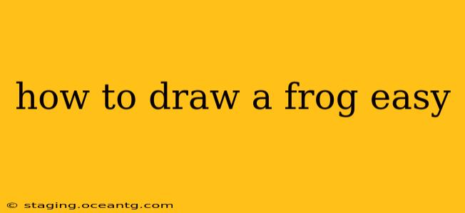 how to draw a frog easy