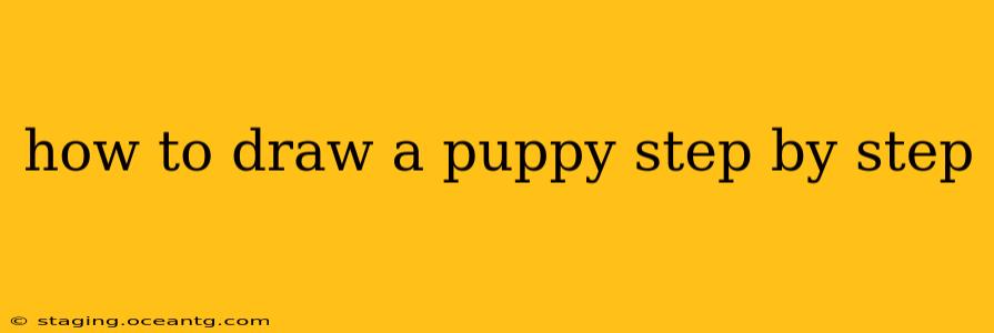 how to draw a puppy step by step