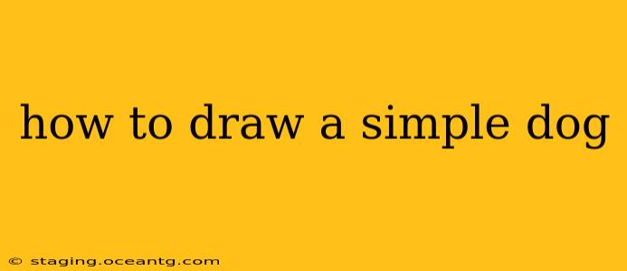 how to draw a simple dog