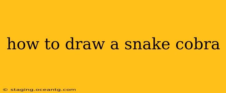 how to draw a snake cobra