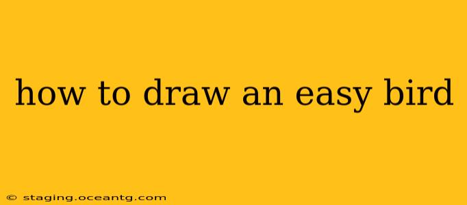 how to draw an easy bird