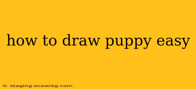 how to draw puppy easy