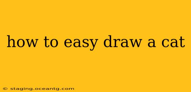 how to easy draw a cat