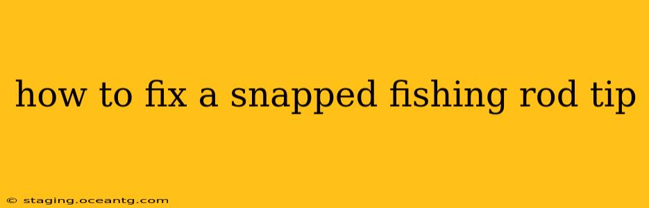 how to fix a snapped fishing rod tip