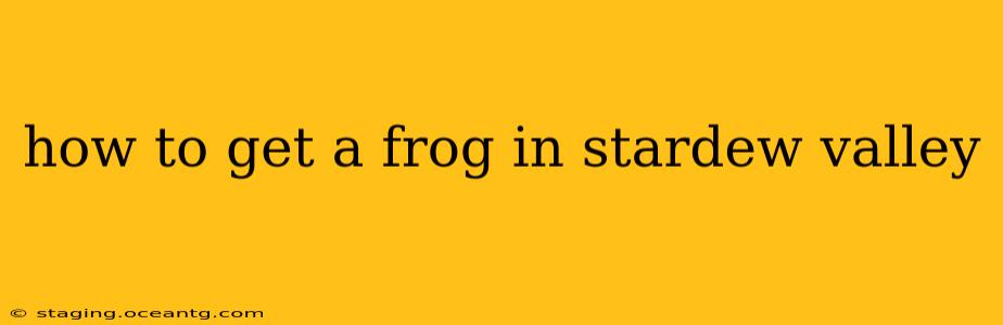 how to get a frog in stardew valley