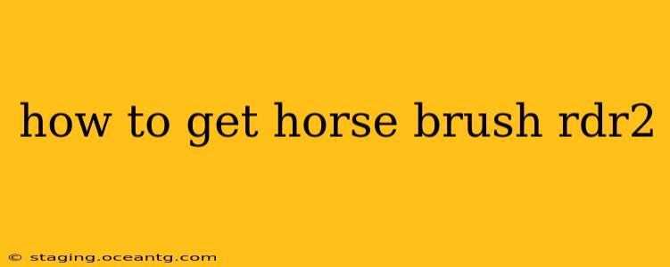 how to get horse brush rdr2