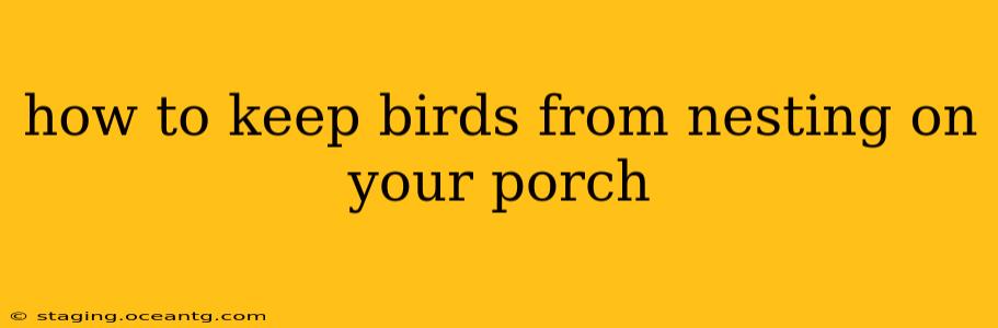 how to keep birds from nesting on your porch