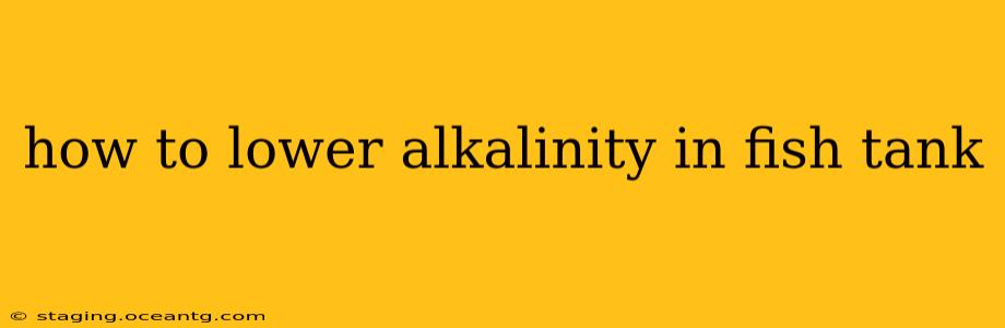 how to lower alkalinity in fish tank
