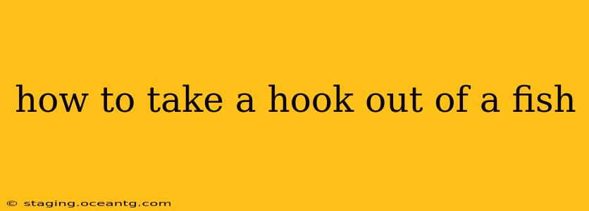 how to take a hook out of a fish