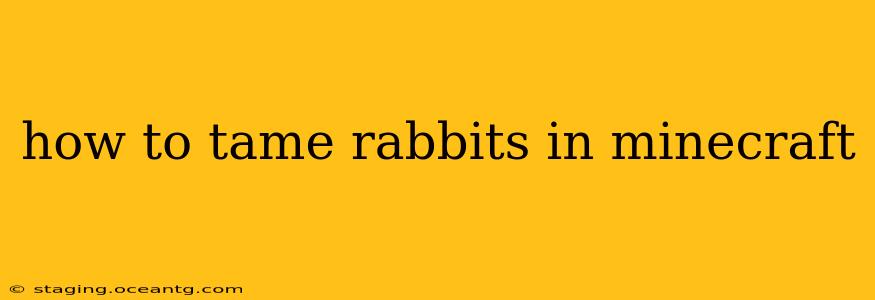 how to tame rabbits in minecraft