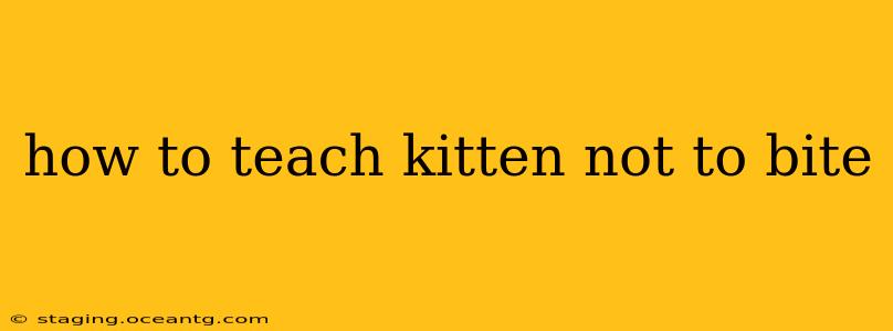 how to teach kitten not to bite